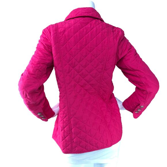 Chicos Womens Size 0 US 4/6 Jacket Quilted Button Up Collared Long Sleeve Pink - Picture 7 of 16